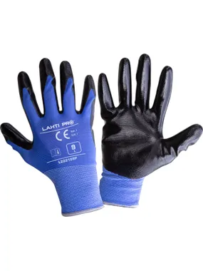 Nitrogen gloves. navy-black l222107p, 12 pairs, "7", ce, lahti