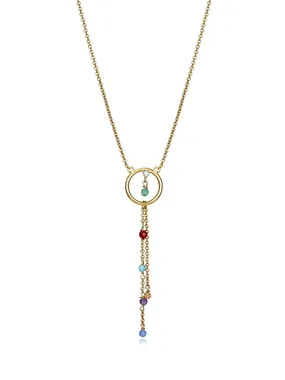 Playful gold plated pendant necklace Trend 13007C100-59