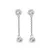 Decent Silver Dangle Earrings with Diamonds Tender DE750