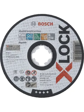 Cutting disc X-LOCK Rapido Multi Material 125mm straight