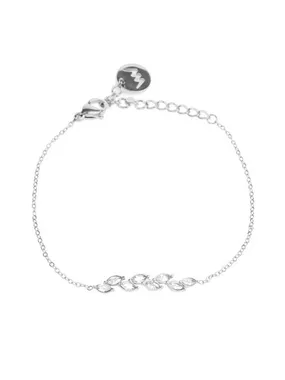 Decent steel bracelet with Zotia Silver crystals