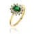 Sparkling gold-plated ring with zircons Harmony Green Ring MCR23051G