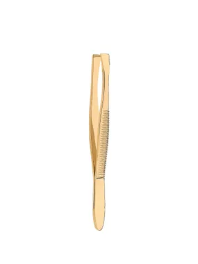 Simple cosmetic tweezers gold 1090