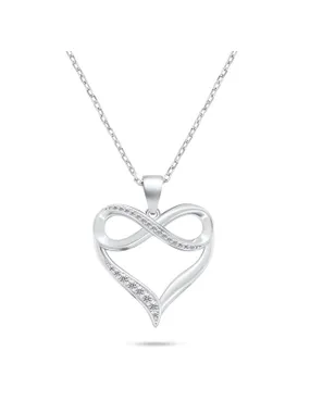 Delicate silver necklace with zircons NCL122W