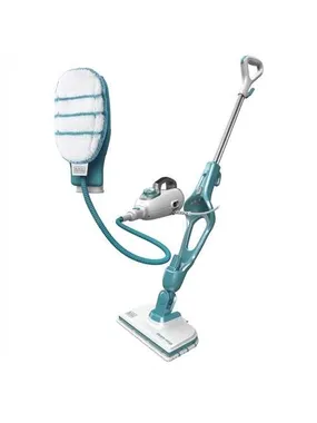 Black & Decker 9IN1 Tvaika mops Stāvs tvaika tīrītājs 0,5 L Tirkīzs, Balts 1300 W