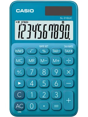 CASIO CALCULATOR POCKET SL-310UC-BU BLUE, 10 DIGITAL DISPLAY