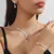 Women's Jewelry Set With Red Zircons Drop (Neckleca, Bracelet, Earrings)