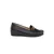 Black women's moccasins with buckle