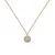 Stylish Gold Plated Necklace with Sparkling Pavé Ball DW00400640