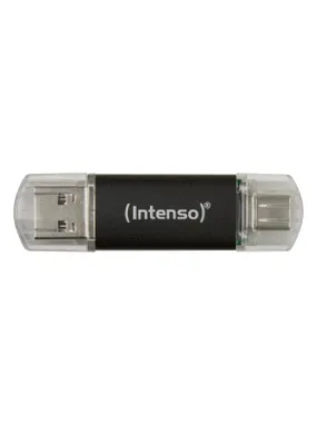 Intenseo twist line type A/type C 256GB USB stick with protective cap, up to 70 MB/s, USB 3.2 Gen 1x1 (5 Gbit/s)