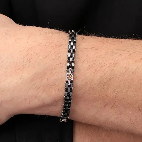 Fashionable men's steel bracelet Ceramic SACU18