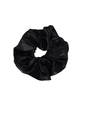Lilil satin hair elastic scrunchie black