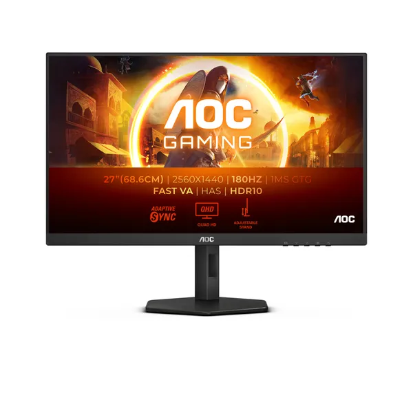 AOC G4 Q27G4XN datora monitors 68,6 cm (27") 2560 x 1440 pikseļi Quad HD LCD melns, pelēks