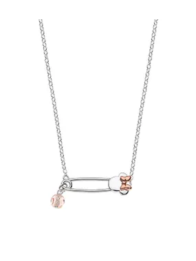 Silver bicolor Minnie Mouse necklace NS00015TRPL- 157.CS