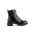 Black patent leather women's workers' boots