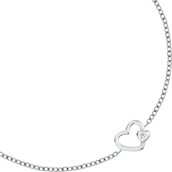 Charming silver bracelet with a heart Silver LPS05AWV03