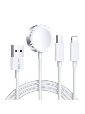 Apple Watch Magnetic Charger Joyroom S-IW008 Lightning + USB-C 5V 1.2m (White)