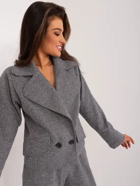 Women's gray and black blazer jacket/jacket