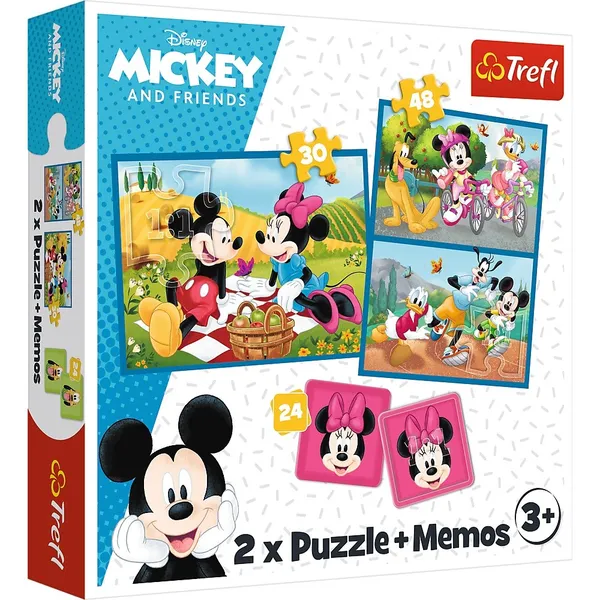 Puzzle 2w1 memos Disney characters