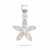 Floral Silver Jewelry Set With Synthetic Opals Set288wp