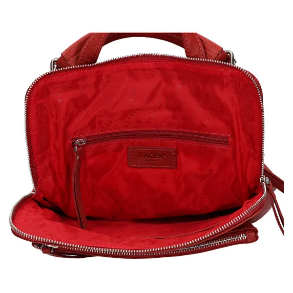 Women's leather backpack BLC-22/1908 Red