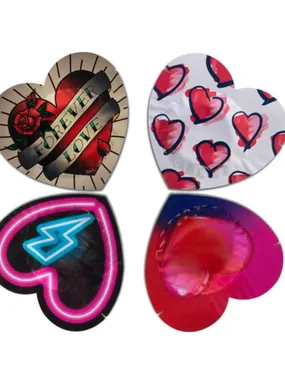 PASANTE - CONDOMS RED HEART SHAPE BAG 144 UNITS