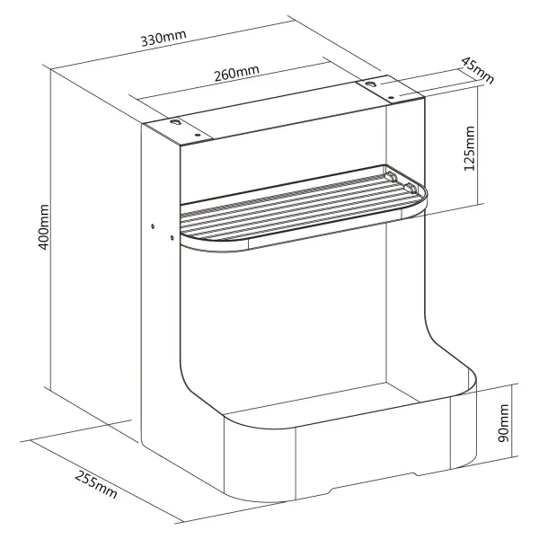 Under desk organizer Ergo Office ER-442