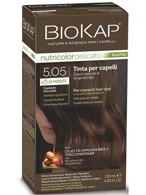 BIOKAP DELICATO RAPID hair color - 5.05 Chestnut nut 135 ml