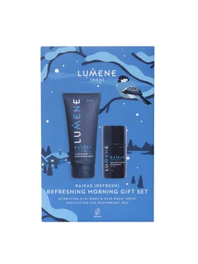 Men Raikas Refreshing Morning set Hydrating 2in1 Body & Hair Wash shower gel 200ml + Protecting 24H Deodorant Stick deodorant stick 60g