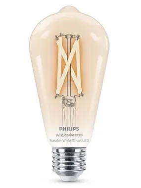Philips Smart Filament Transparent E27 ST64 7 W (60 W), WW-CW