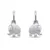 Playful silver Elephant earrings EA185W