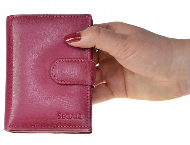 Women's leather wallet 7319 fuchsia