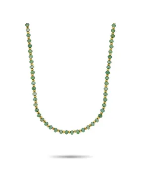 Bead Necklace Mix Green Adventure Gold RR-NL048-G-40