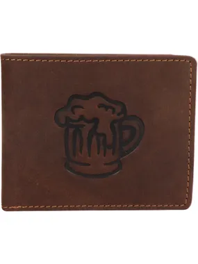 Men's leather wallet 66-3701 BIG MUG BRN