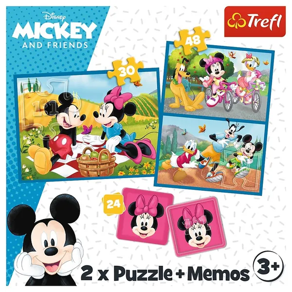 Puzzle 2w1 memos Disney characters