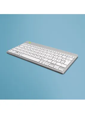 R-Go Tools Ergonomiska tastatūra R-Go Compact Break, kompakta tastatūra ar pārtraukuma programmatūru, QWERTZ (DE), Bluetooth, balta