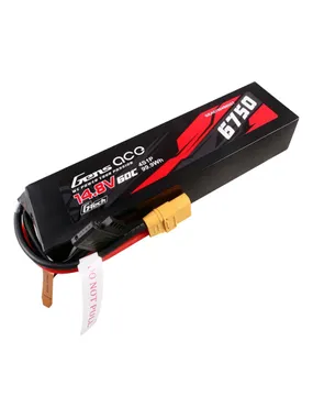 Gens ace G-Tech 6750mAh 14.8V 60C 4S1P Lipo Battery Pack PC material case with XT90 plug