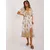 Women's camel dress with a print