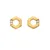 Dainty Jac Jossa Hope DE756 Diamond and Topaz Gold Plated Earrings