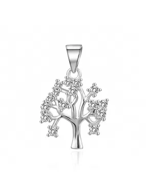 Charming silver pendant with zircons Tree of Life AGH768