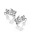 Sterling Silver Earrings with Diamonds and Topazes DE747