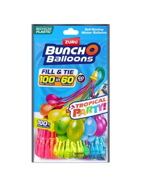 Bunch O Balloons Tropical Party Water Balloons Pack of 100 Water Toys