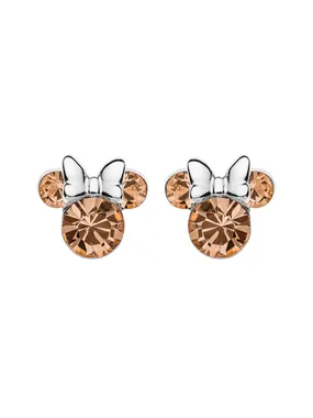 Glittering silver Minnie Mouse stud earrings ES00028SJUNL.CS
