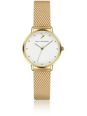 Gold Stainless Steel Mesh Watch EGC-3414