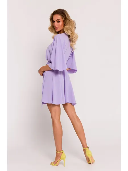 M785 Mini dress with flared bottom - violet