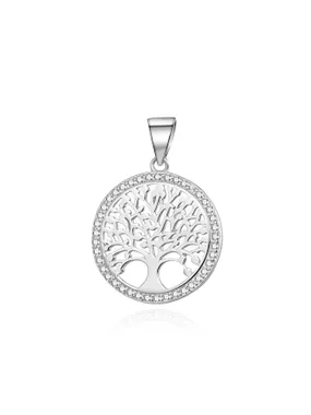 Silver pendant with zircons Tree of Life AGH741