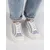 Light blue women's platform sneakers