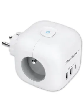 Power cube 6in1 extension cord 3xAC USB