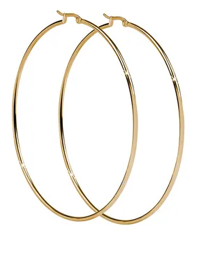 Timeless gold plated earrings circles