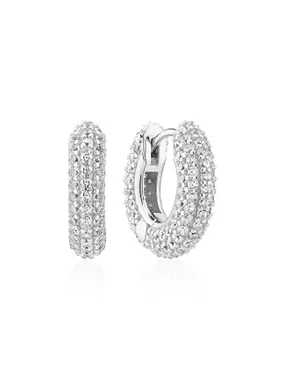Sparkling silver rings with Carrara zircons SJ-E247-CZ